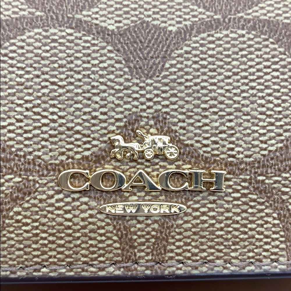 COACH Five Ring Key Case In Signature Canvas - Picture 12 of 16